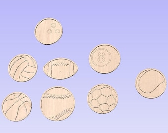 Bandejas Catchall Sports Pack / 8 diseños incluidos / Archivos vectoriales para CNC / Dxf, Svg, Ai, Eps, Pdf, Crv con trayectorias de herramientas / Cree sus propias bandejas