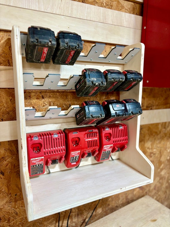 Milwaukee Charging Station and Battery Storage | *DIGITAL FILES* | Dxf.  Svg. Ai. Eps. Pdf. Crv W/ Toolpaths - Etsy