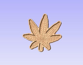 Pot Leaf Tray | *Digital CNC Files* | Ash Tray Cigar Tray | Dxf. Svg. Ai. Eps. Pdf. Crv with toolpaths | Make Your Own Trays