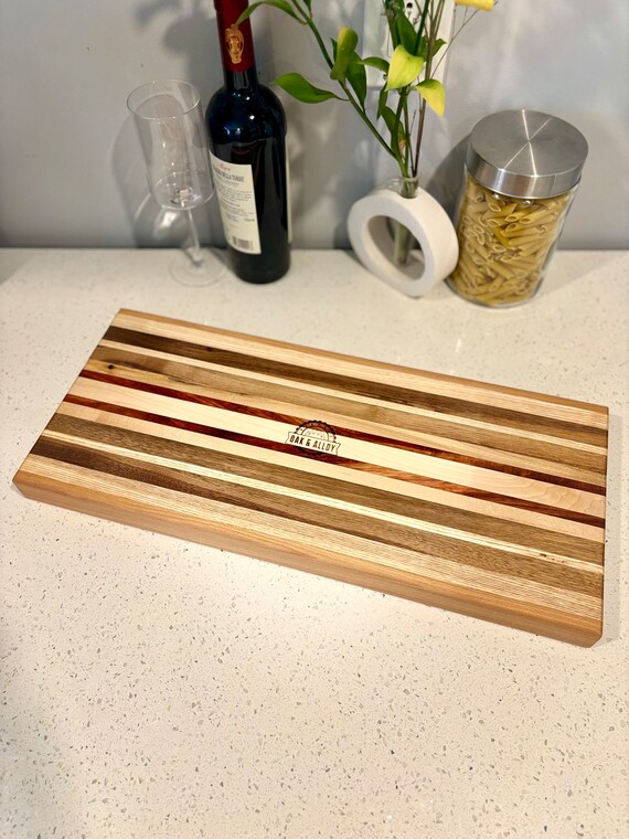 Edge Grain Cutting Board Stunning Edge Grain With Exotic Wood  