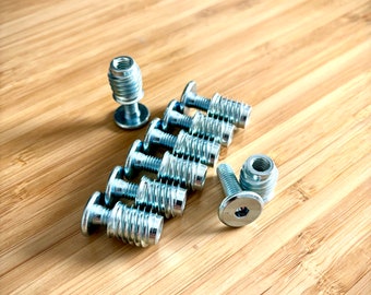 RampaTec Threaded Inserts and Bolts Combo Pack - Silver - M6 Thread