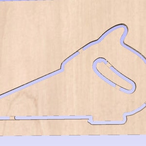 Tafelzaag Duwstok | Vectorbestanden voor CNC | (Dxf. Svg. Ai. Eps. Pdf. Crv met gereedschapsbanen) Zaaghandgreep Duwstok