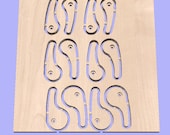 CNC Cam Clamps | 3 Sizes | Vector files for CNC | Dxf. Svg. Ai. Eps. Pdf. Crv with toolpaths | Make Your Own Clamps