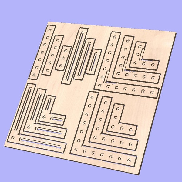 CNC L Fence And Stops - 3 Sizes | *DIGITAL FILES* | Dxf. Svg. Ai. Eps. Pdf. Crv w/ toolpaths |