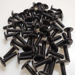 1/4 6.4MM Mini Small Chicago Screw and Flat Head Post Solid Brass Nickel  Black Copper Antique Binding Leather Craft Fastener USA Usbind 