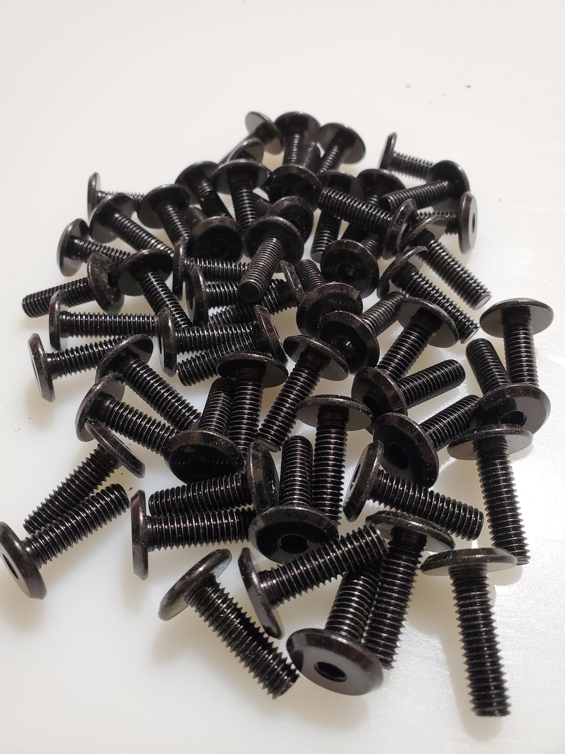 RampaTec Flat Head Bolts - M6 Thread - Black