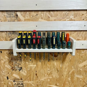 Screwdriver Storage | *DIGITAL FILES* | French Cleat Wall | Dxf. Svg. Ai. Eps. Pdf. Crv w/ toolpaths