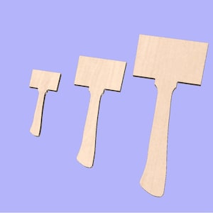 Wood Mallet Template | 3 Sizes | Vector files for CNC | Dxf. Svg. Ai. Eps. Pdf. Crv with toolpaths | Make Your Mallet