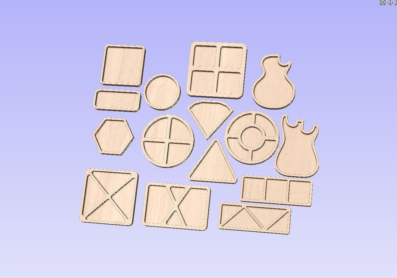 Catchall Tray Combo Pack | 15 Designs | Vector files for CNC | Dxf. Svg. Ai. Eps. Pdf. Crv with toolpaths | organizer, Jewelry tray