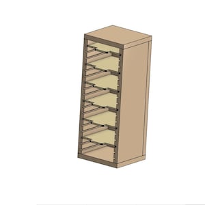 Sandpaper Storage Rack |  Woodworking Plans | Build Drawings | Step by Step DIY build