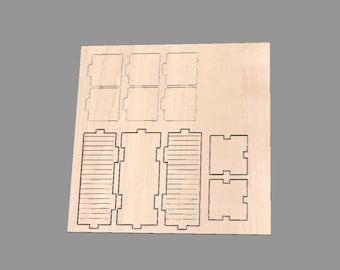 Schuurpapieropslageenheid | *DIGITALE BESTANDEN* | Franse Cleat-muur | Dxf. Svg. Ai. Ep. Pdf. Crv met gereedschapspaden