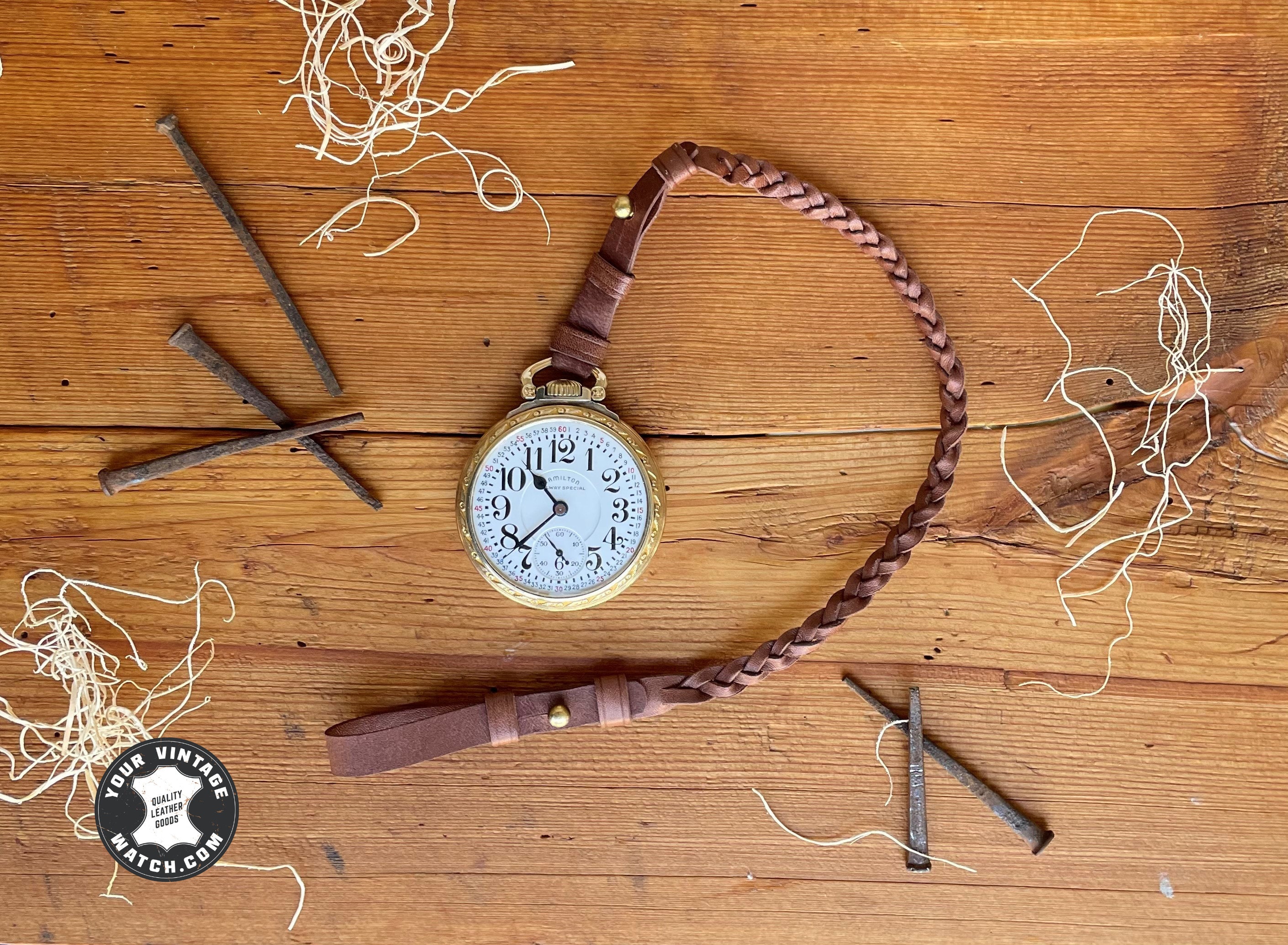 Handmade Kangaroo Leather Pocket Watch Lanyard: Wear Your Pocket
