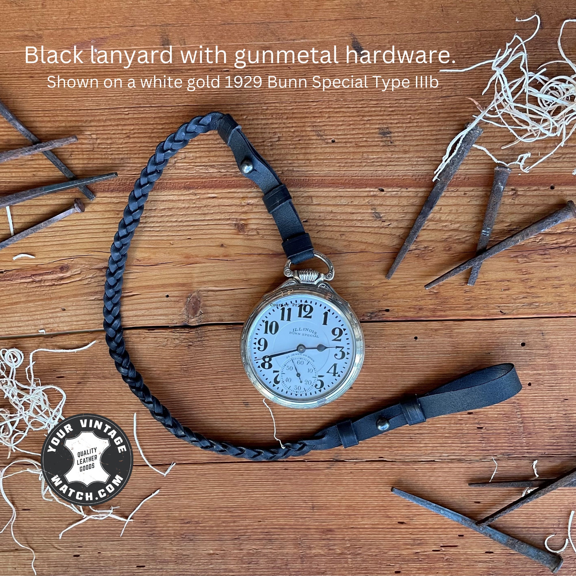 Custom Leather Pocket Watch Lanyards Wear Your Pocket Watch With Jeans
