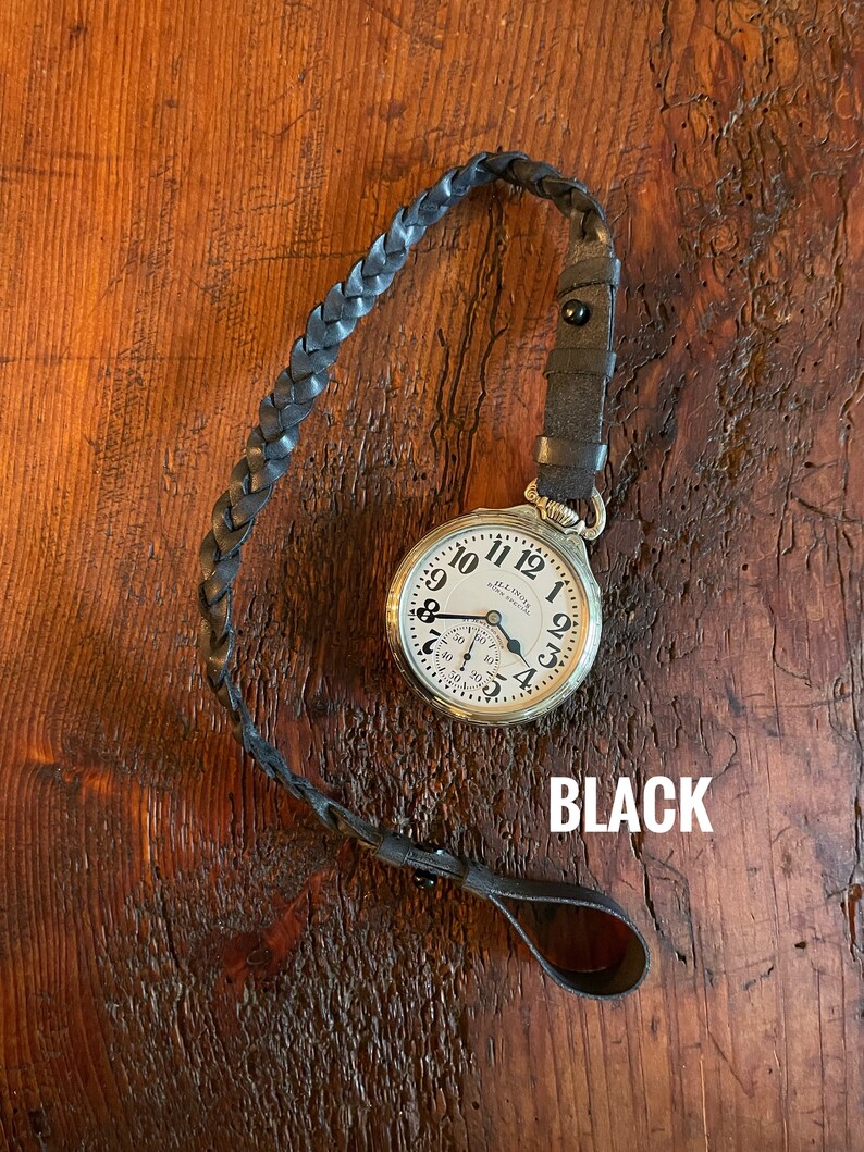 Custom Leather Pocket Watch Lanyards Wear Your Pocket Watch Etsy