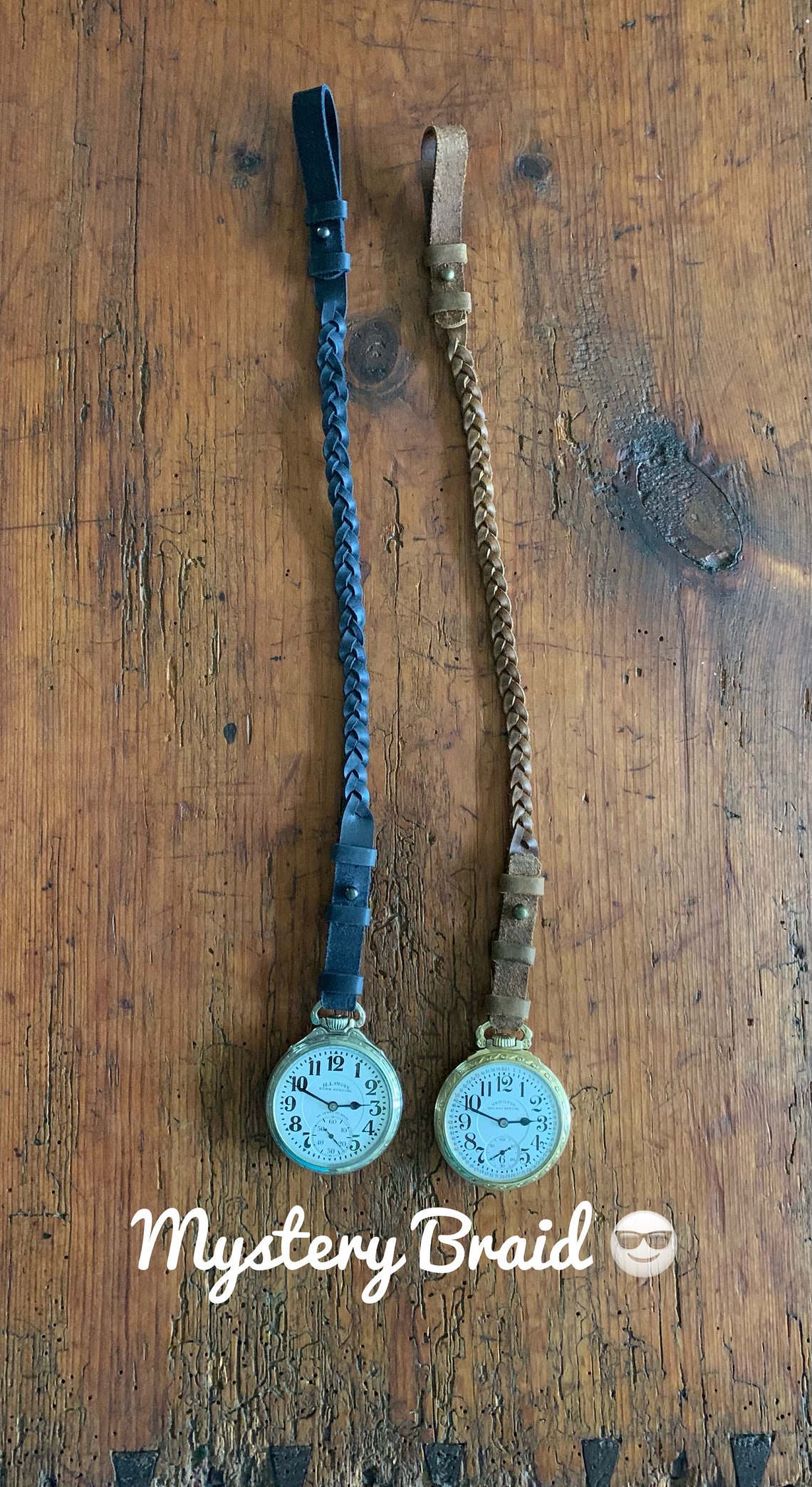 Leather pocket watch lanyards custom made Etsy
