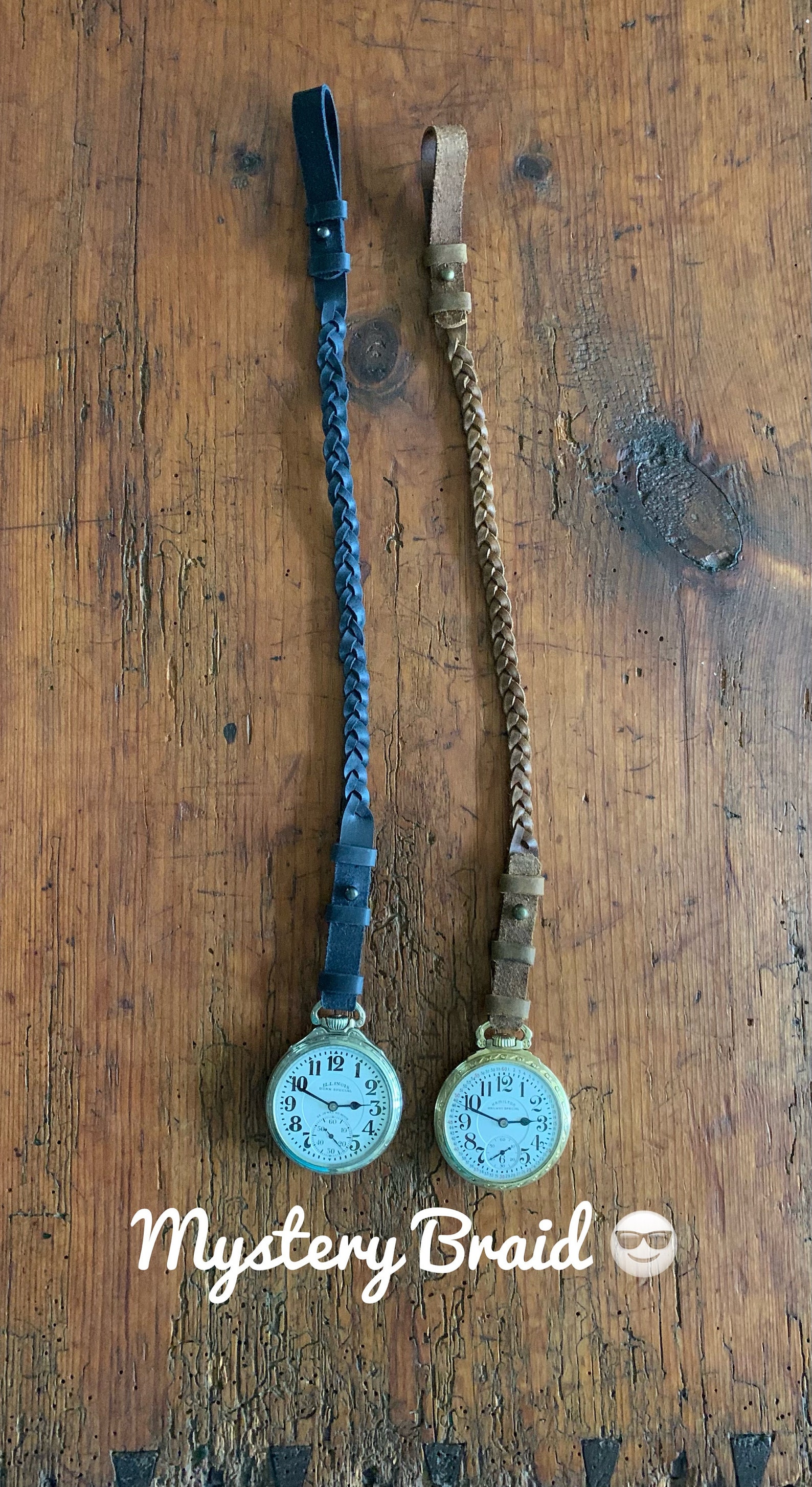 Leather pocket watch lanyards custom made Etsy