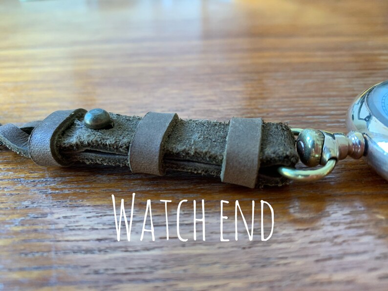 Leather pocket watch lanyards custom made Etsy