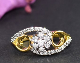 Diamond Ring, Floral Diamond Ring, Diamond Engagement Ring, Diamond Statement Ring, Gift Idea, Wedding Ring, Rings for Women
