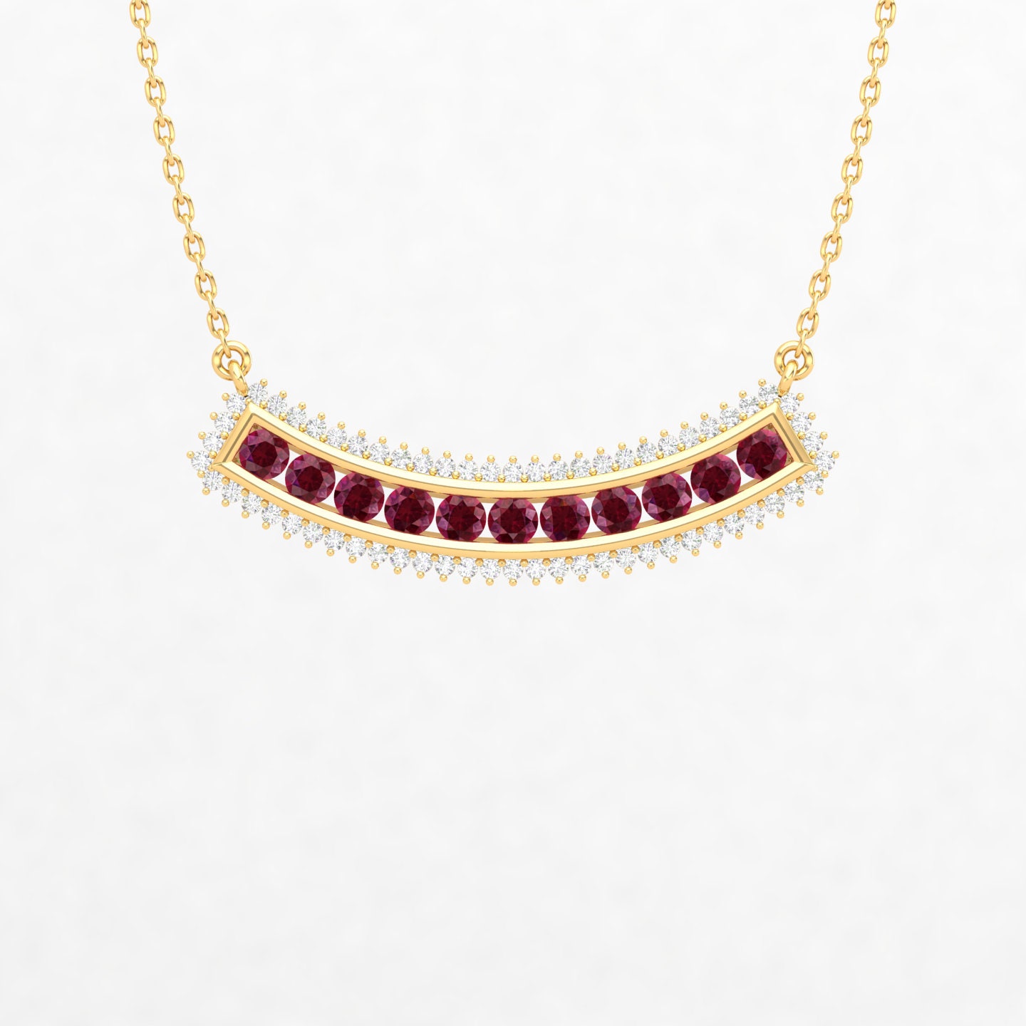 Layered ruby necklace Clearance