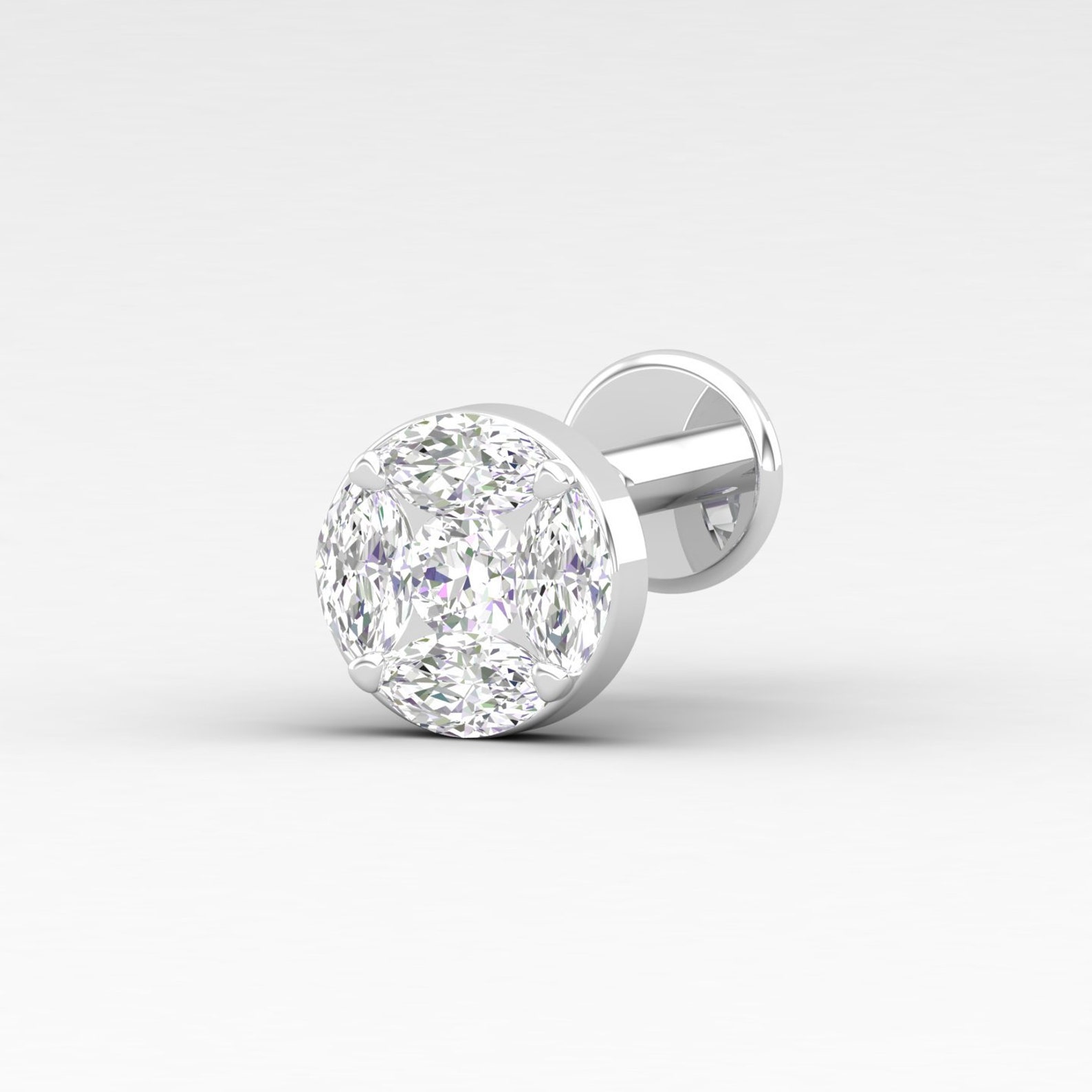 Diamond Helix Piercing Diamond Helix Piercing Solid Gold Etsy