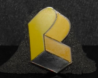 PRETTY LIGHTS black and yellow  Hat pin dubstep merch, edc, edm, lost lands, electric forest merch, rave merch