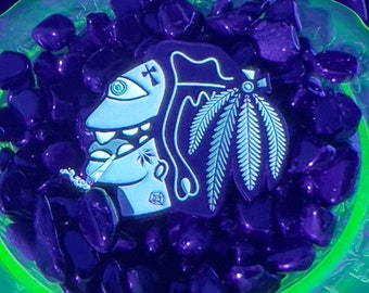 SUBTRONICS CHICLOPS GLOW greyscale hat pin limited edition ,riddim, lost lands, chicago, dubstep merch, edc, edm, electric forest merch,rave