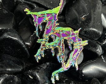 Zeds Dead Northern Lights Glow in the Dark Hat Pin dubstep merch, edc, edm, lost lands, electric forest merch, rave merch