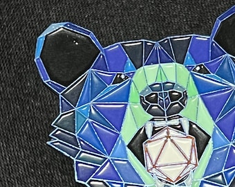 odezza bear ano aluminum high quality pin dubstep merch, edc, edm, lost lands, electric forest merch, rave