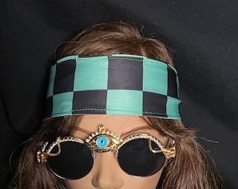 ANIME HEADBAND edm clothing silk spandex dubstep merch, edc, edm, lost lands, electric forest merch, rave