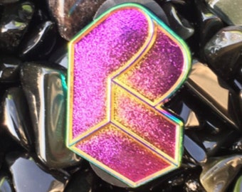 Pretty Lights Rainbow Purple Mini Hat pin dubstep merch, edc, edm, lost lands, electric forest merch, rave