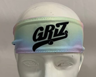 GRIZ BRAND NEW headband silk spandex cool and streatchy reservable edm clothing dubstep merch, edc, edm, lost lands, electric forest merch