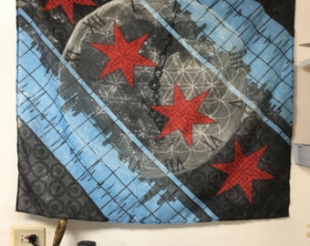 Chicago night life tapistry dubstep merch, edc, edm, lost lands, electric forest merch, rave