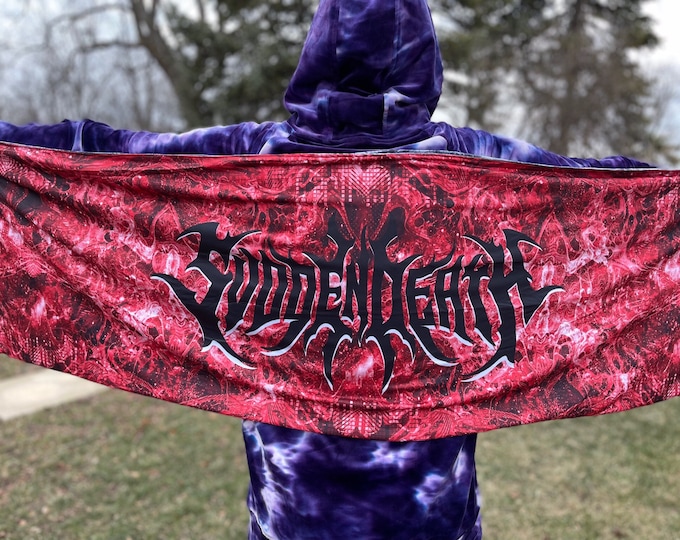 Featured listing image: NEW SVDDEN DEATH Blood red pashmina silk spandex comes with extra goodies. Limited edition riddim, lost lands, dubstep edm merch