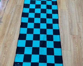 ANIMIE green black checkered pash silk spandex comes with extra goodies.