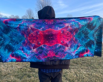 Pashmina ice silk scarf limited edition 1 of 1 art file 1033 dubstep merch, edc, edm, lost lands, electric forest merch, rave