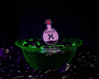 Excision power puff chemical X hot pink glow in the dark rainbow metal LE