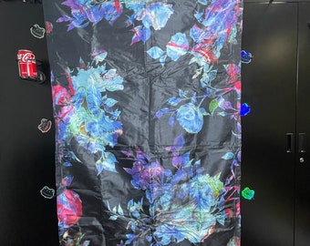 Floral shiny tapistry dubstep merch, edc, edm, lost lands, electric forest merch, rave