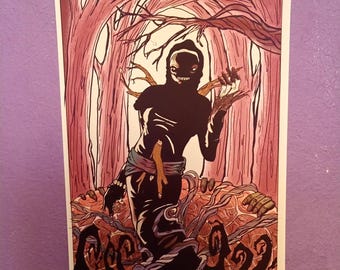 Into the Woods, There is a Wytch. Horror Art Print.
