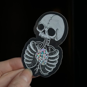 Glitter Heart Vinyl Sticker