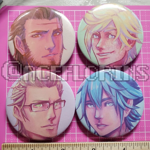 FFXV 2.25 Inch Buttons Chocobros