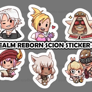 Final Fantasy 14 FFXIV A Realm Reborn Scion Sticker Set