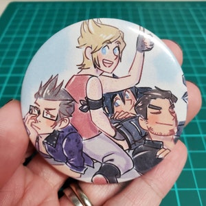 FFXV Final Fantasy 15 Chocobro Pile 2.25&quot; Button