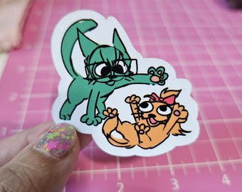 Final Fantasy FFXIV 2" Kitty Siblings Sticker