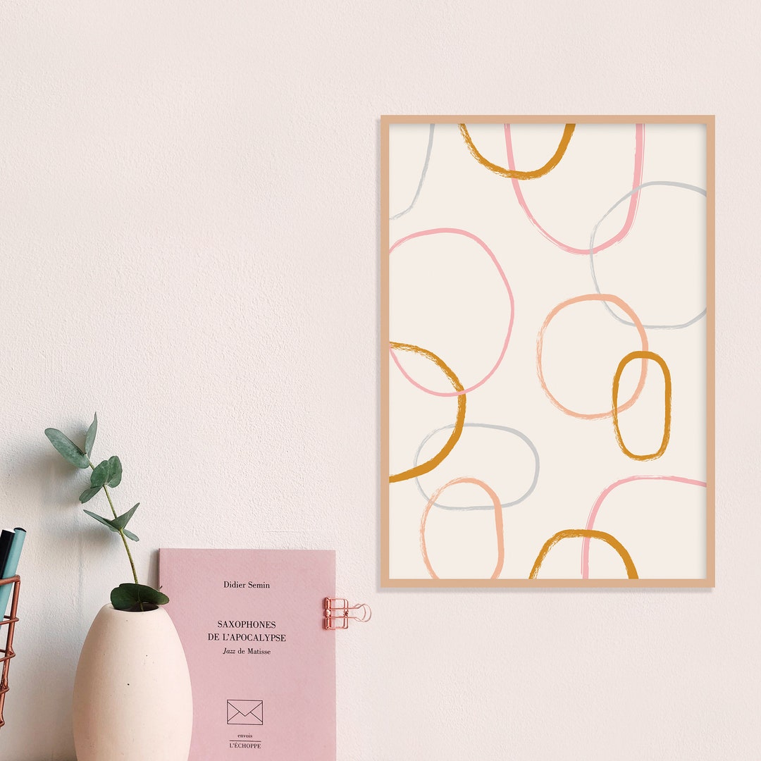 Abstract Circles Wall Art Printable Wall Art Office Decor Etsy France