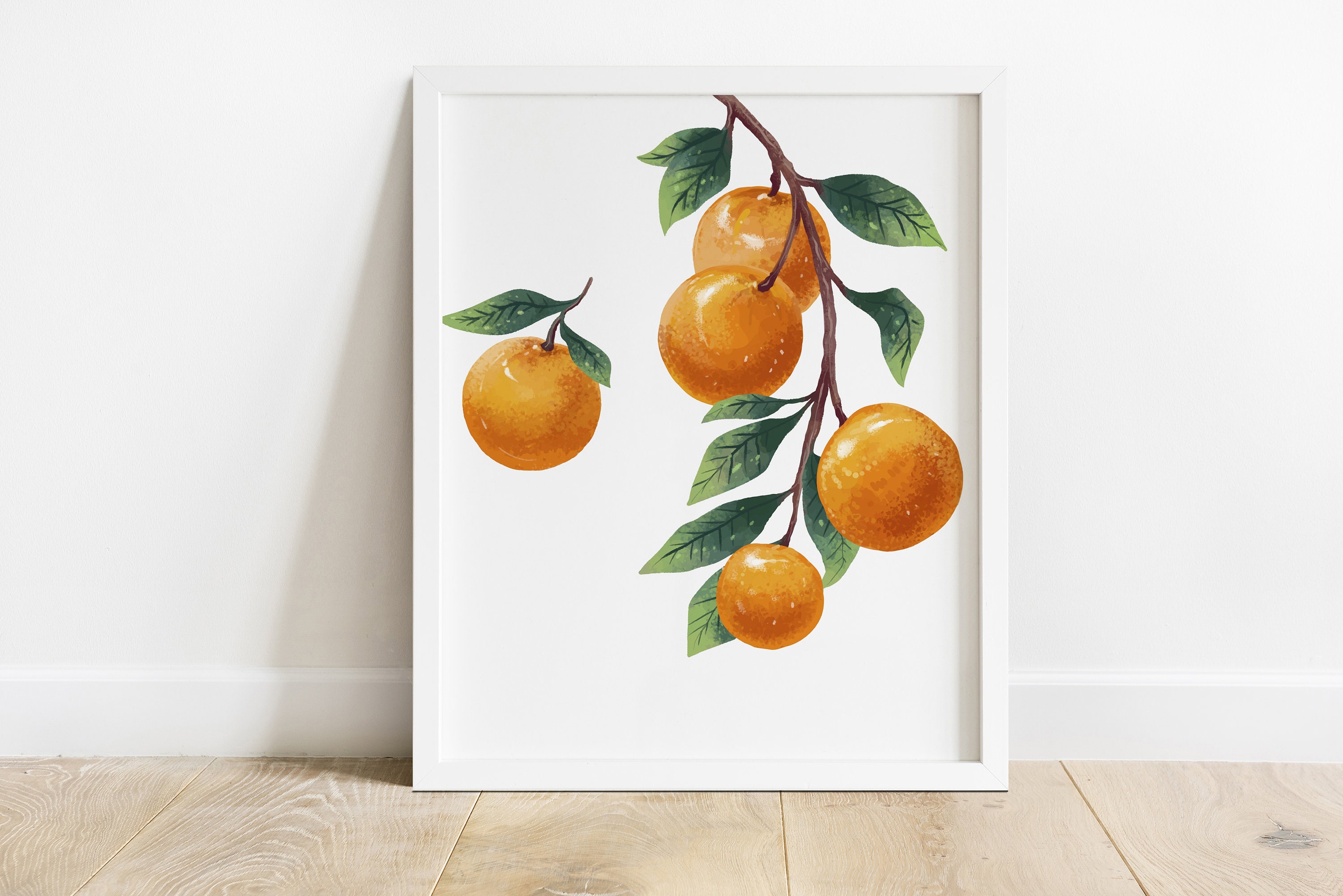 Tangerine Print Printable Wall Art Tangerine Nursery Decor Etsy
