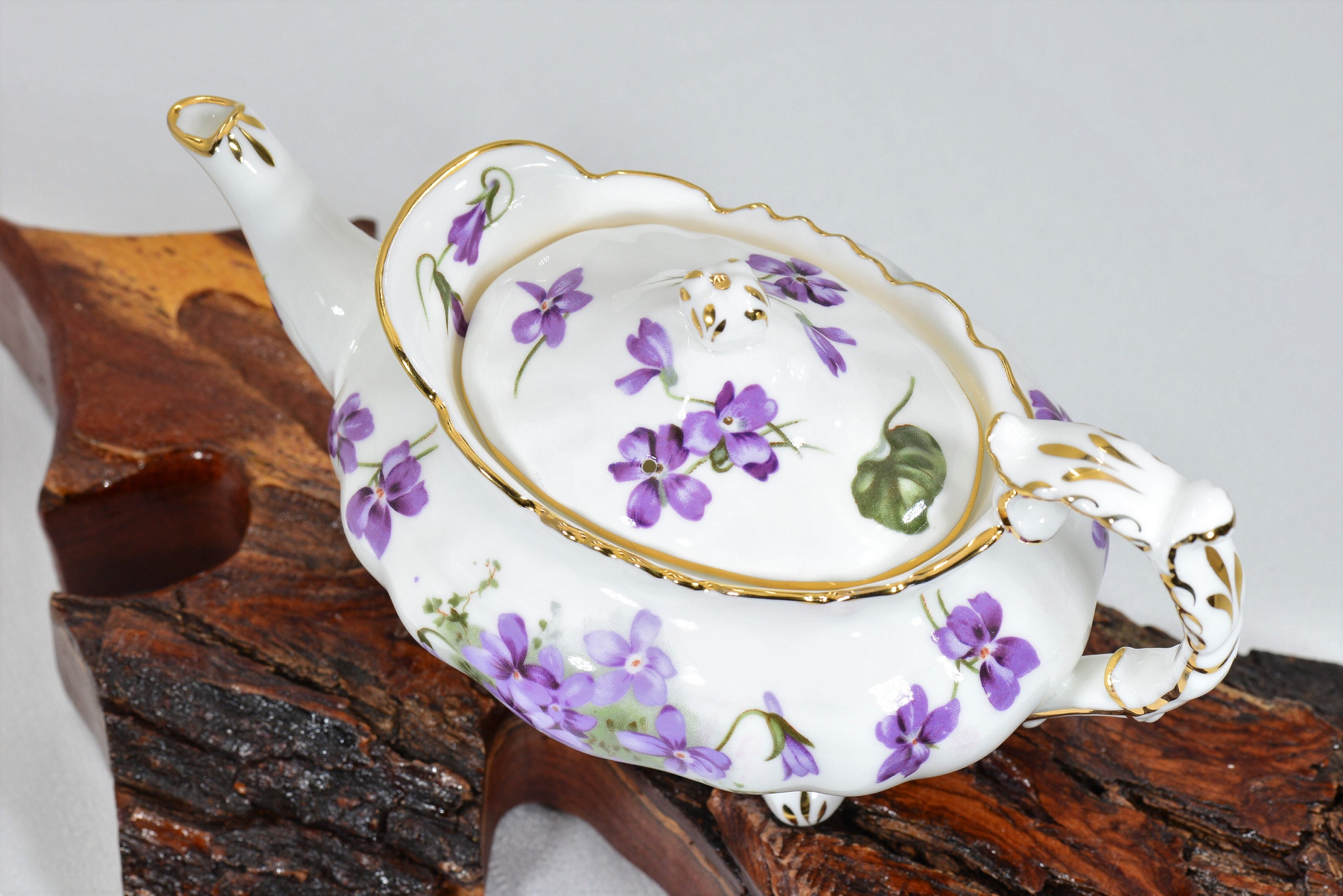 Hammersley Victorian Violets Teapot Vintage Ultra Rare Etsy