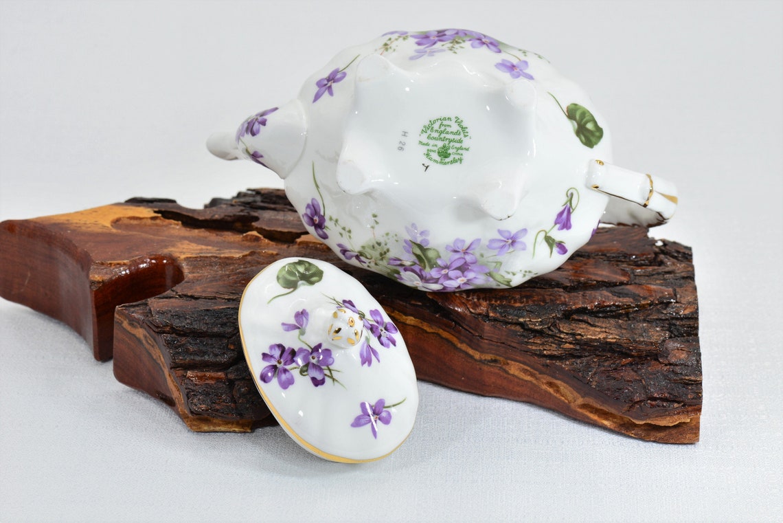 Hammersley Victorian Violets Teapot Vintage Ultra Rare Etsy