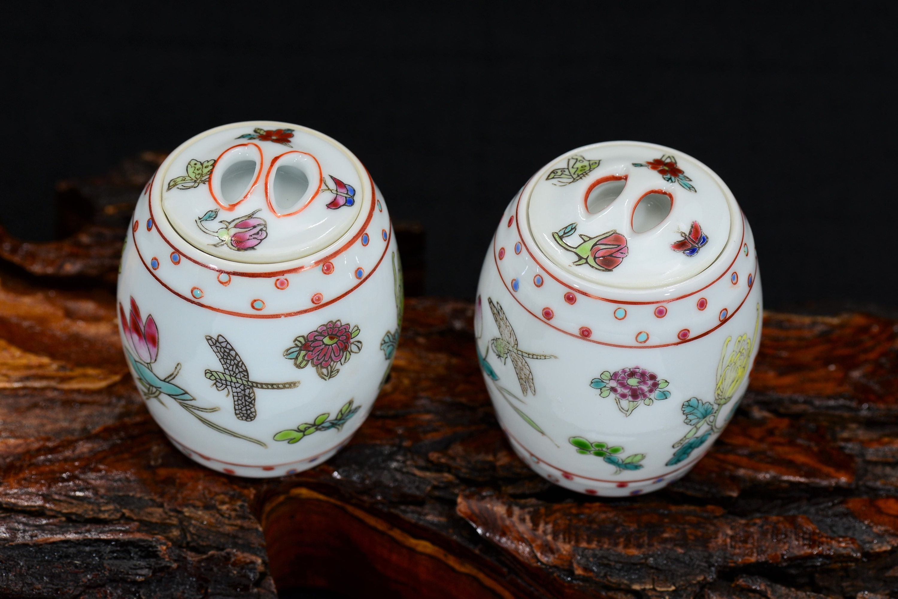 Pair of Jingdezhen Mini Ginger Jars Vintage Zhongguo Etsy