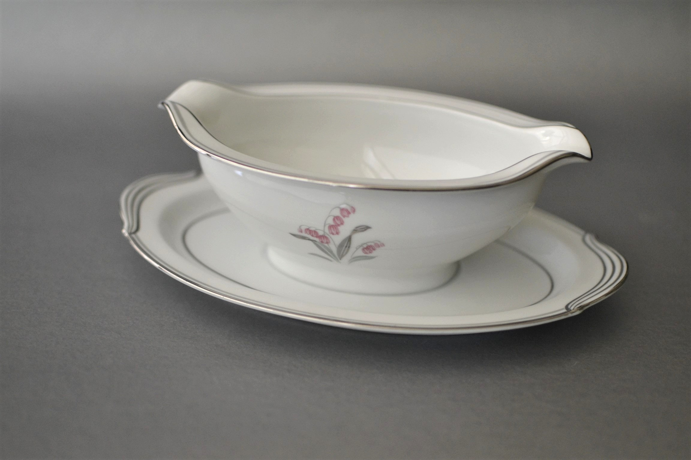 Vintage Noritake Gravy Boat with attached Plate Noritake Etsy