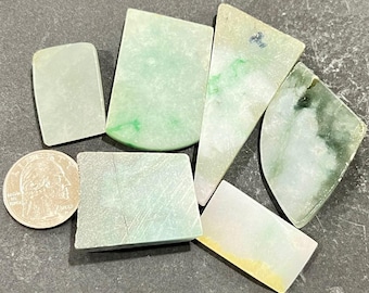 Rough Raw Untreated Jadeite Green Cuttings from Myanmar 540cts